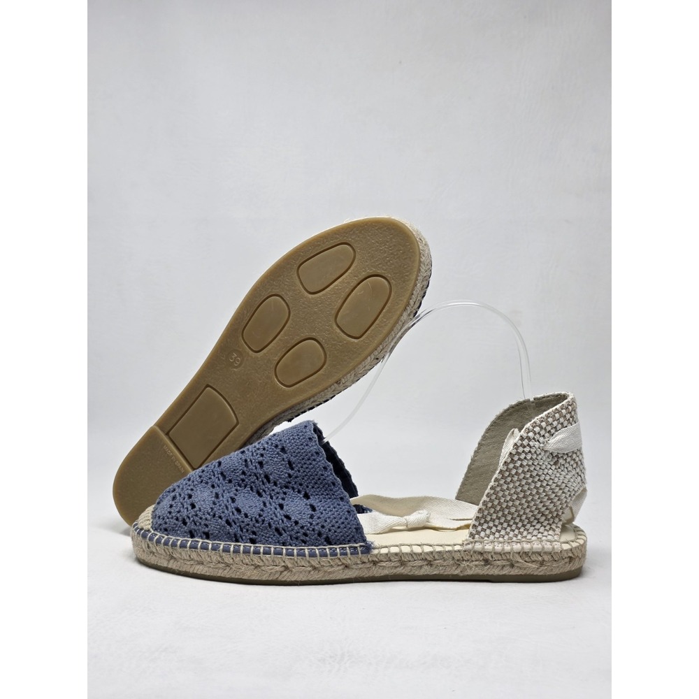 Gaimo Womens Espadrilles Blue Ankle Lace Up Sandals Made In Spain Size 9 New